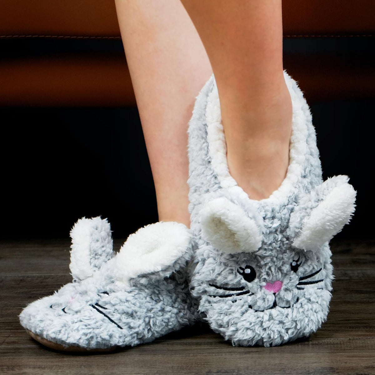 Cozylook Cute Animal Slippers for Women and Kids Fuzzy Non Slip Soft Sole