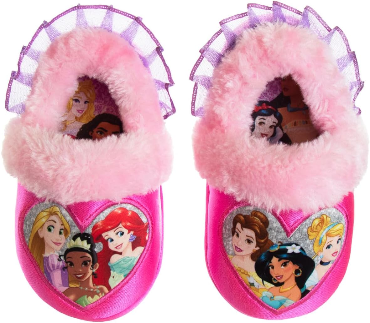 Disney Princess Encanto Little Mermaid Slippers for Girls Kids House Shoes