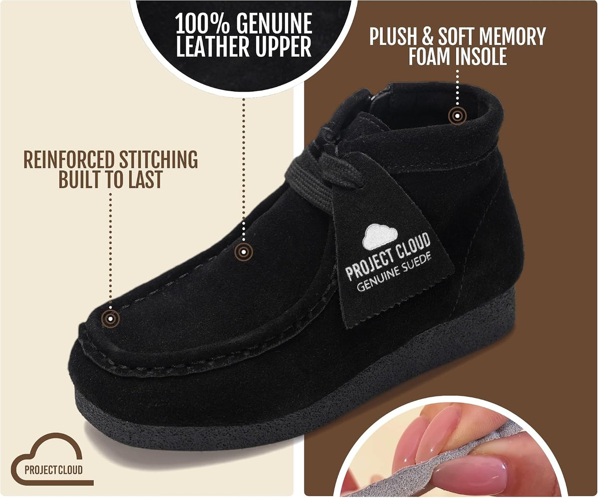 Project Cloud 100% Genuine Leather Boots for Kids Gum Rubber Sole Kids Shoe