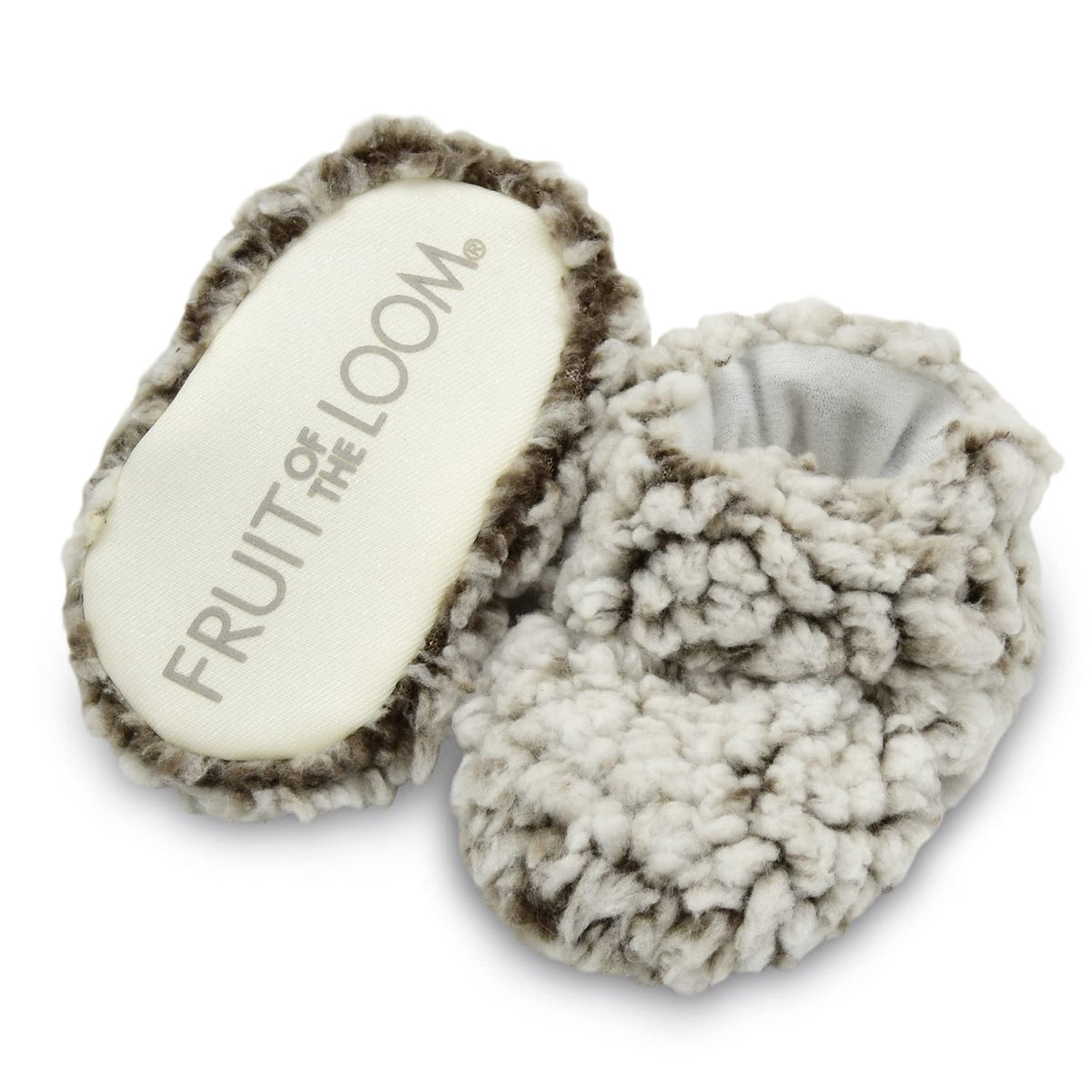 Fruit of the Loom Cozy Thermal Wrap Booties with Non-slip Grips for Baby Girls, Boys, Unisex -