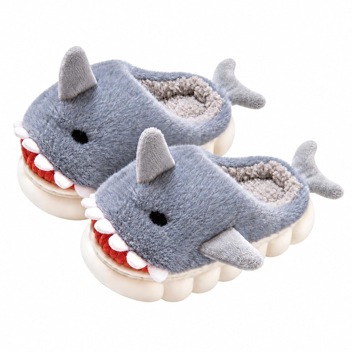 Fiedaz Boys Girls Shark Slippers Kids House Cute Slippers for Toddler Plush Warm Slippers Non-Slip Indoor bedroom Winter Shoes