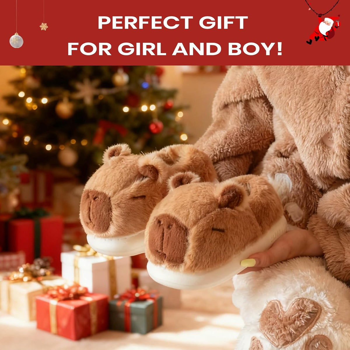 Cute Capybara Slippers for Kids Toddler Girls Boys