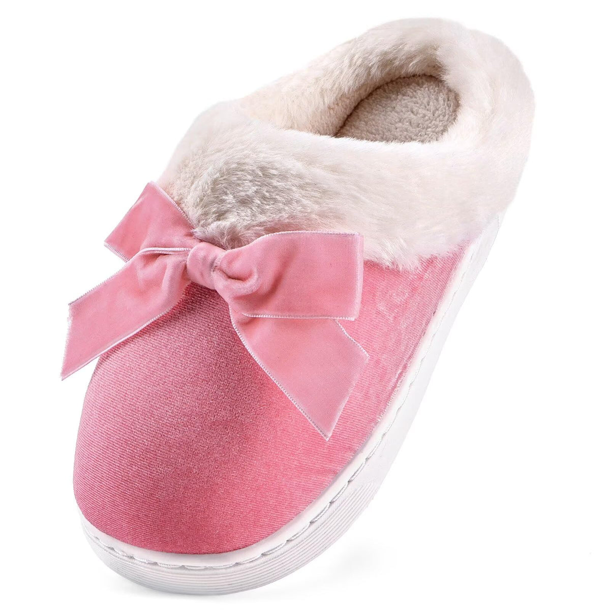 IceUnicorn Girls Slippers Cute Bow Kids Warm House Shoes