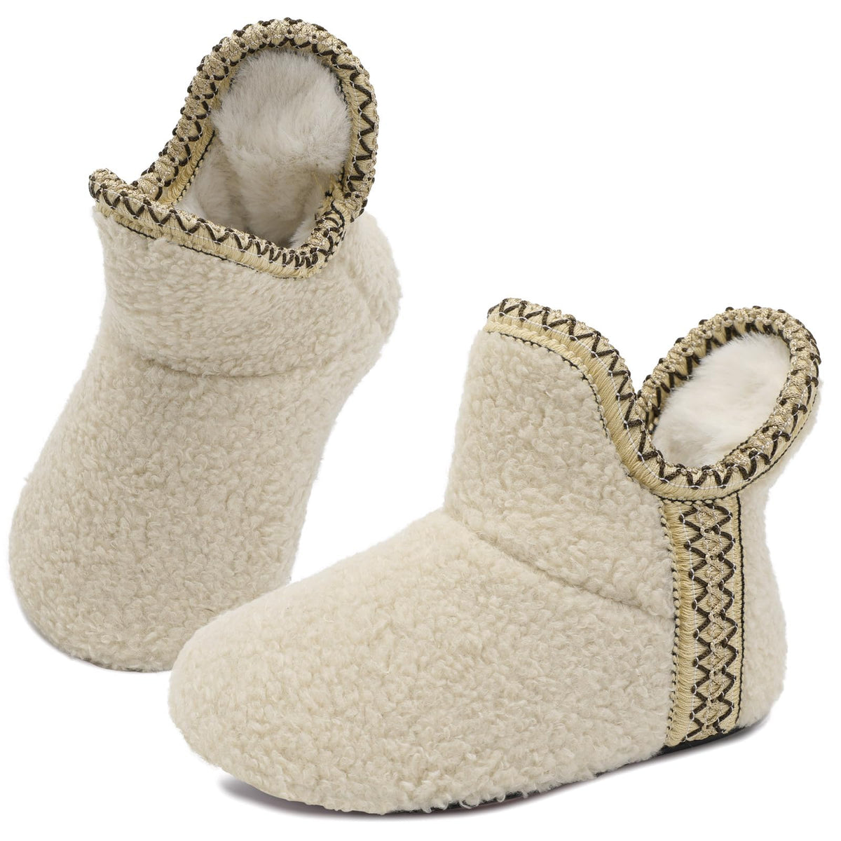 LeIsfIt Toddler Slippers Girls Boys Warm Plush Lined House Shoes