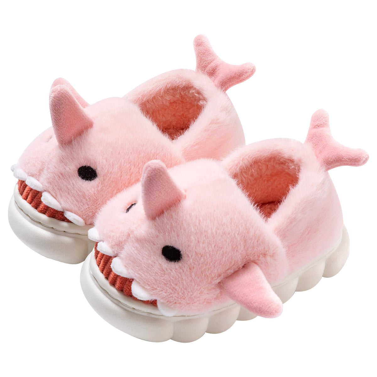 Fiedaz Boys Girls Shark Slippers Kids House Cute Slippers for Toddler Plush Warm Slippers Non-Slip Indoor bedroom Winter Shoes