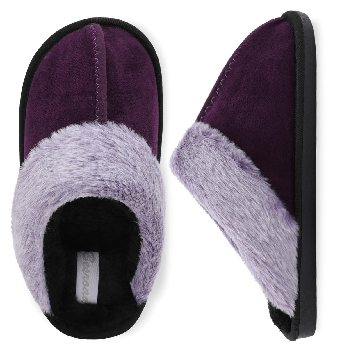Besroad Kids Slippers Girls Boys Fuzzy House Slippers Warm Memory Foam House Shoes Soft Plush Bedroom Slippers Slides Indoor Outdoor