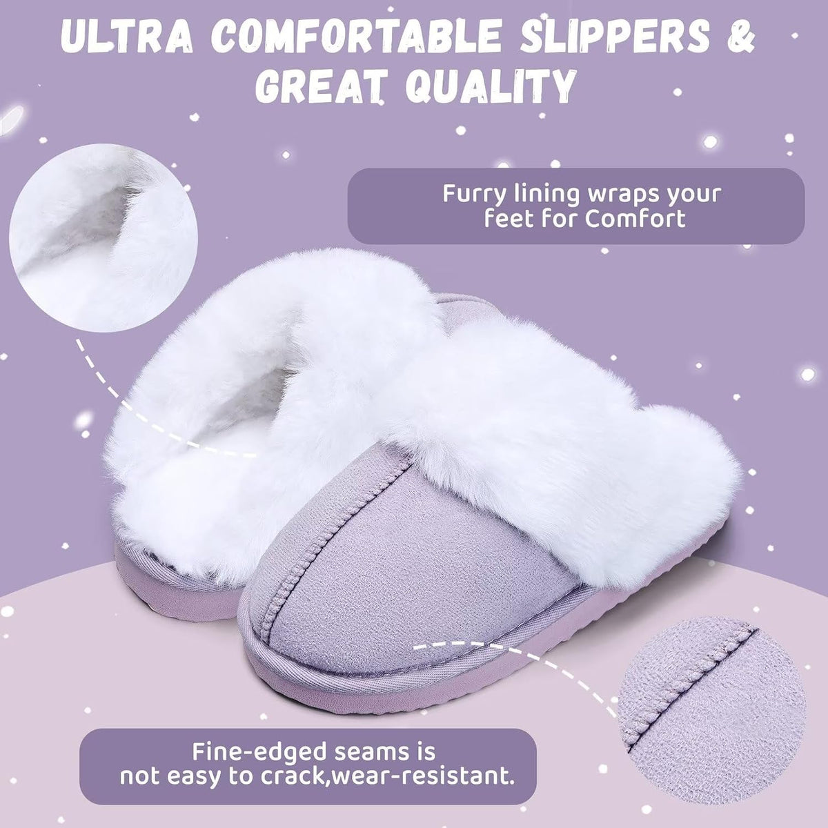 IceUnicorn Kids Slippers Girls Boys Fuzzy House Shoes Bedroom Slides