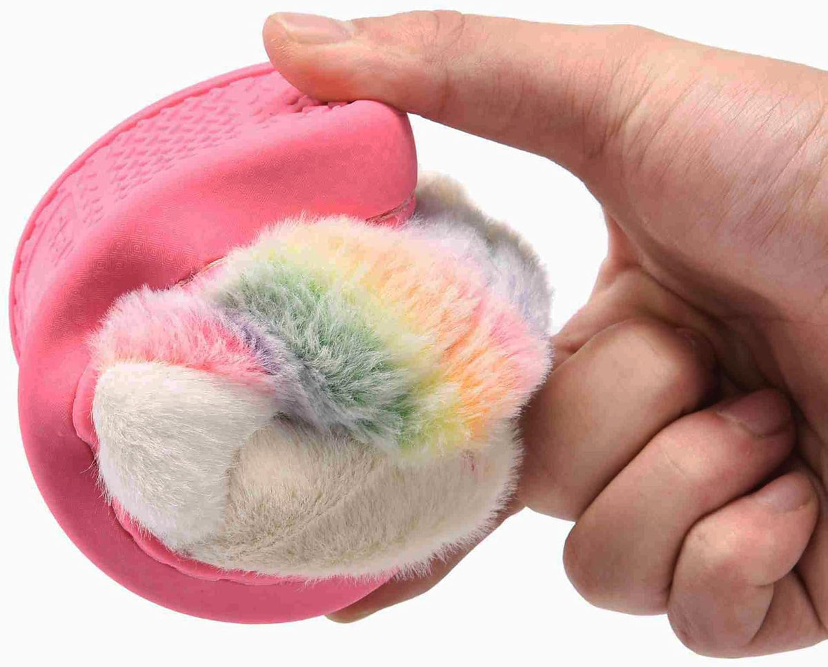 Ainikas Girls Plush House Slippers Toddler Kids Fuzzy Slippers