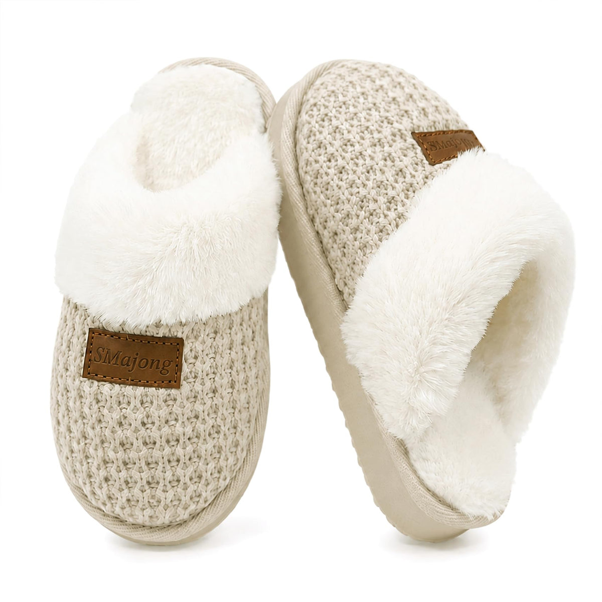 SMajong Kids Slippers Girls Boys Plush Lined