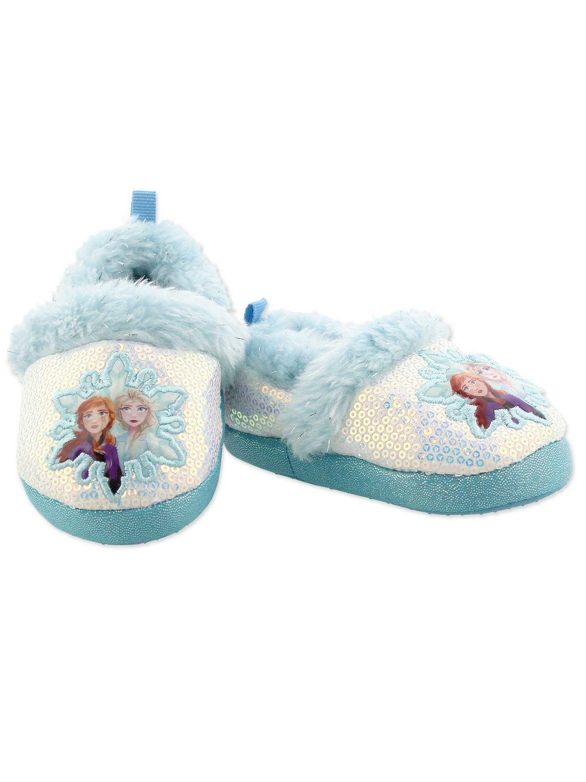 Disney Frozen Elsa Anna Girls Toddler Indoor Plush A-Line House Slippers