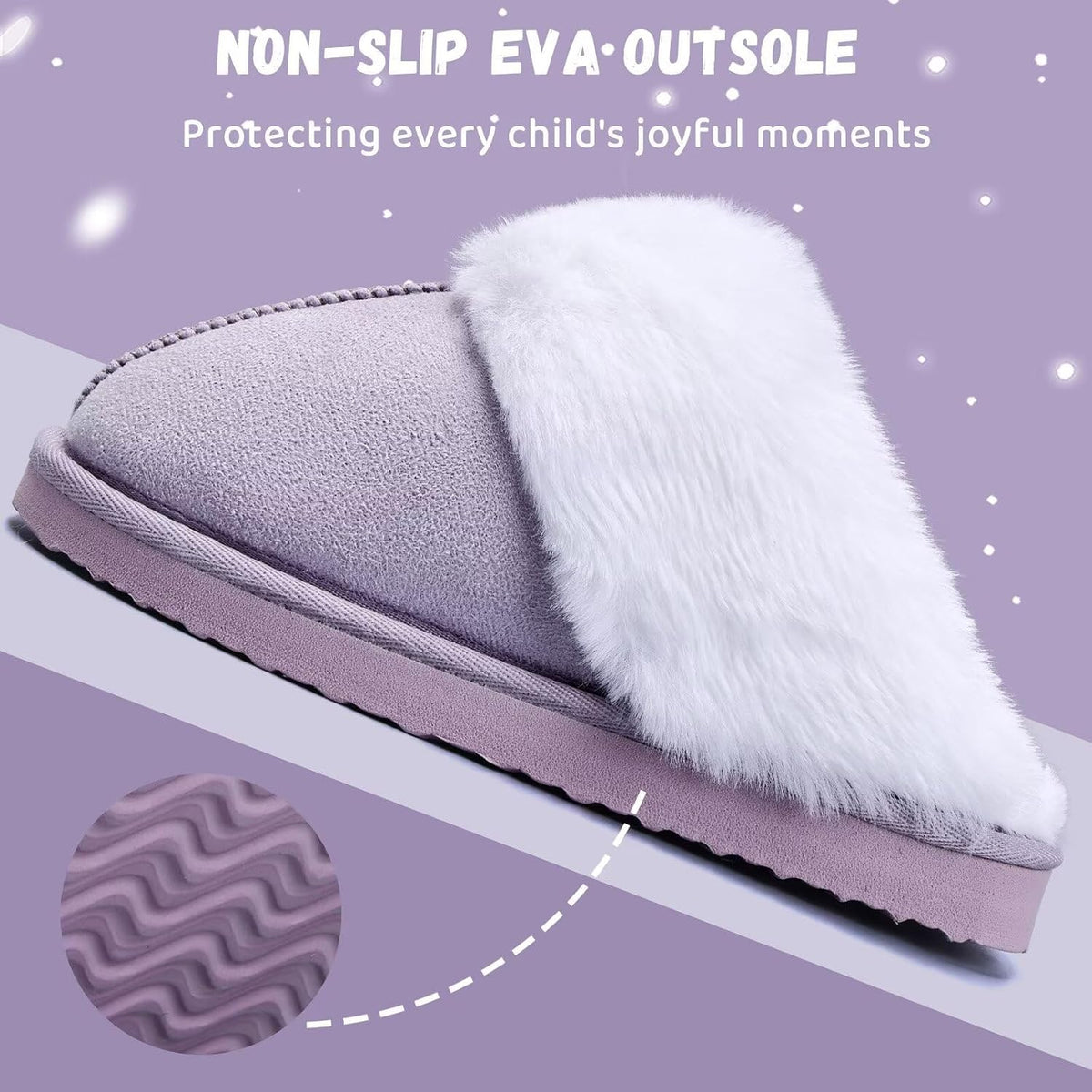 IceUnicorn Kids Slippers Girls Boys Fuzzy House Shoes Bedroom Slides