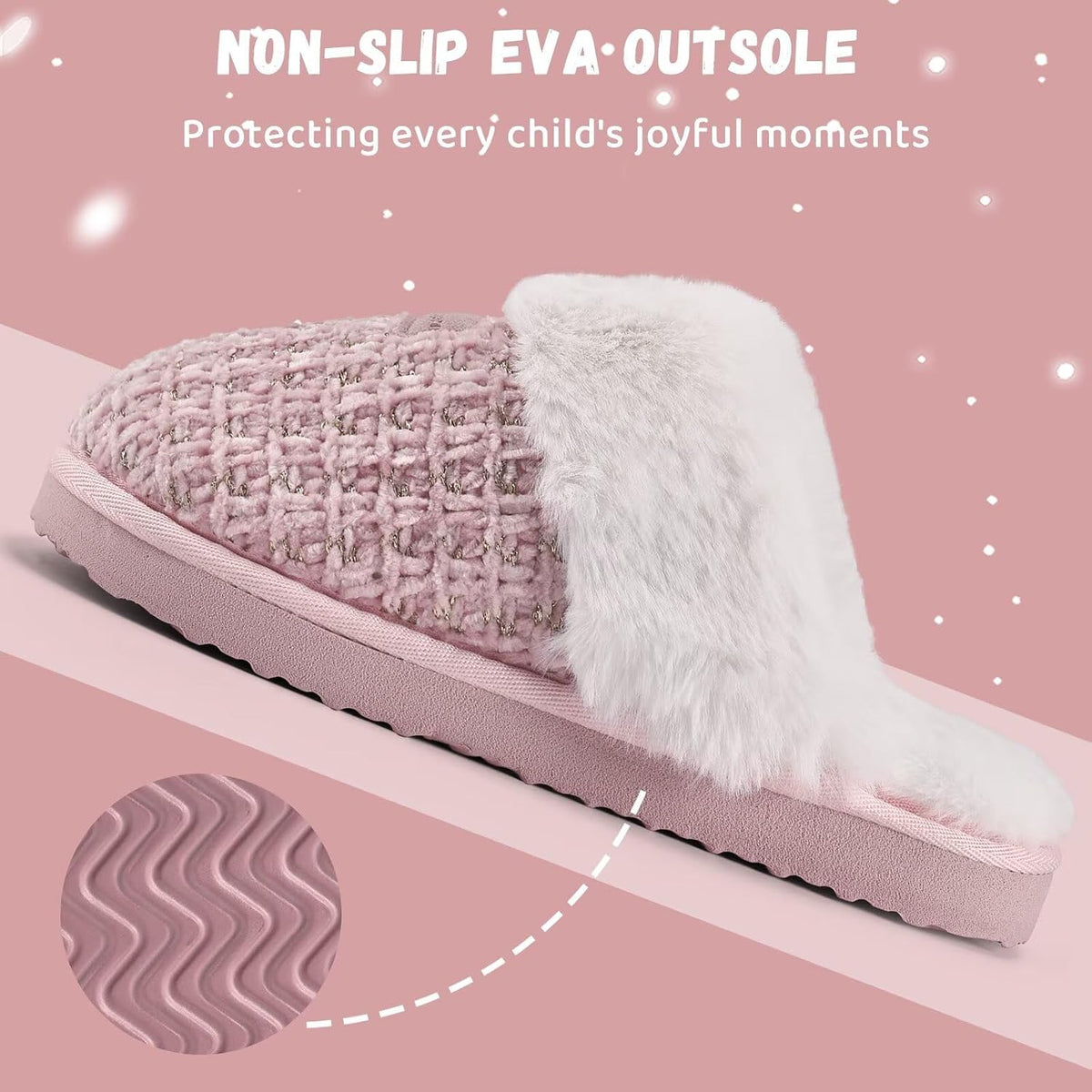 IceUnicorn Kids Slippers Girls Boys Fuzzy House Shoes Bedroom Slides
