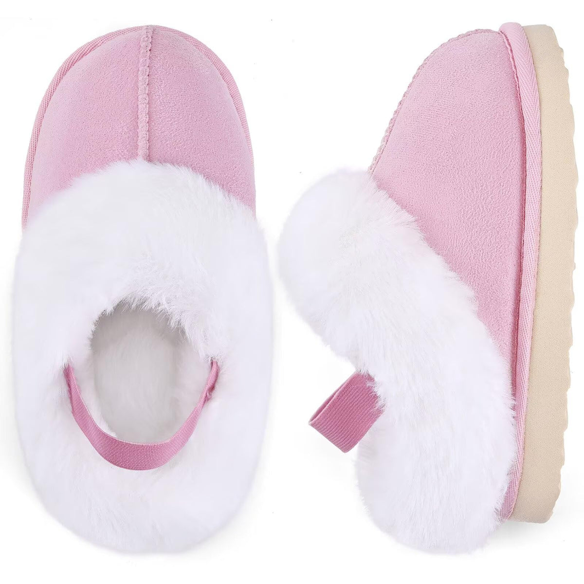 IceUnicorn Toddler Slippers with Backstrap Girls Boys Fuzzy House Shoes