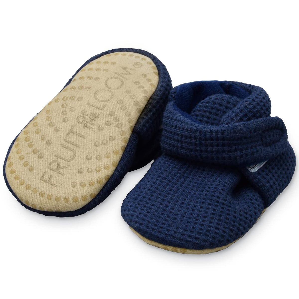 Fruit of the Loom Cozy Thermal Wrap Booties with Non-slip Grips for Baby Girls, Boys, Unisex -
