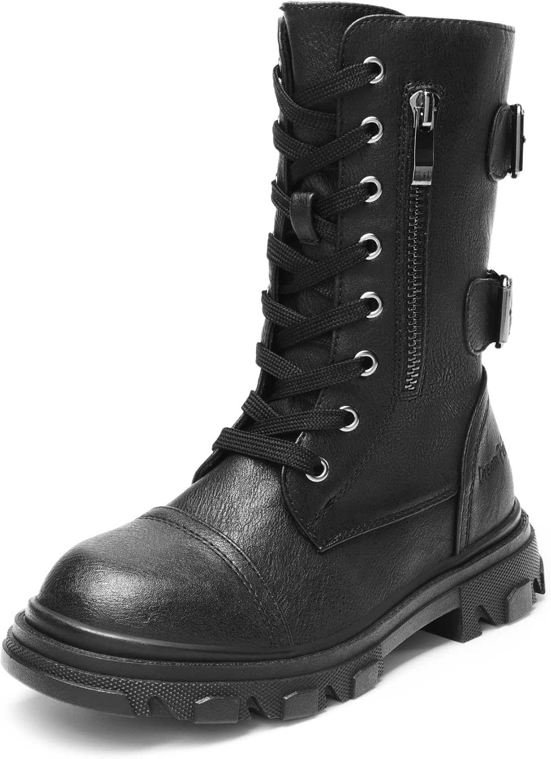 DREAM PAIRS Girls Combat Ankle Boots