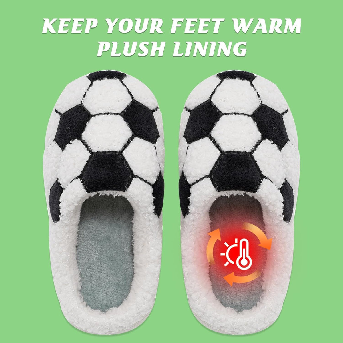 Kids Slippers Boys Girls Warm Winter House Slippers Fuzzy Soft Plush Bedroom Non-Slip Memory Foam Home Shoes