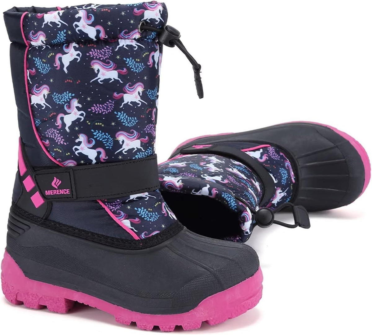 CIOR Kids Waterproof Winter Snow Boots,Warm Fur Lined