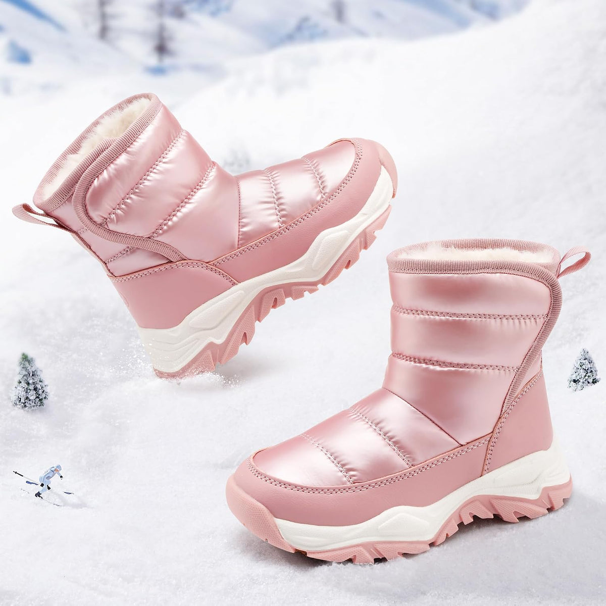 Stelle Toddler Snow Boots Girls Lightweight Warm Winter Shoes