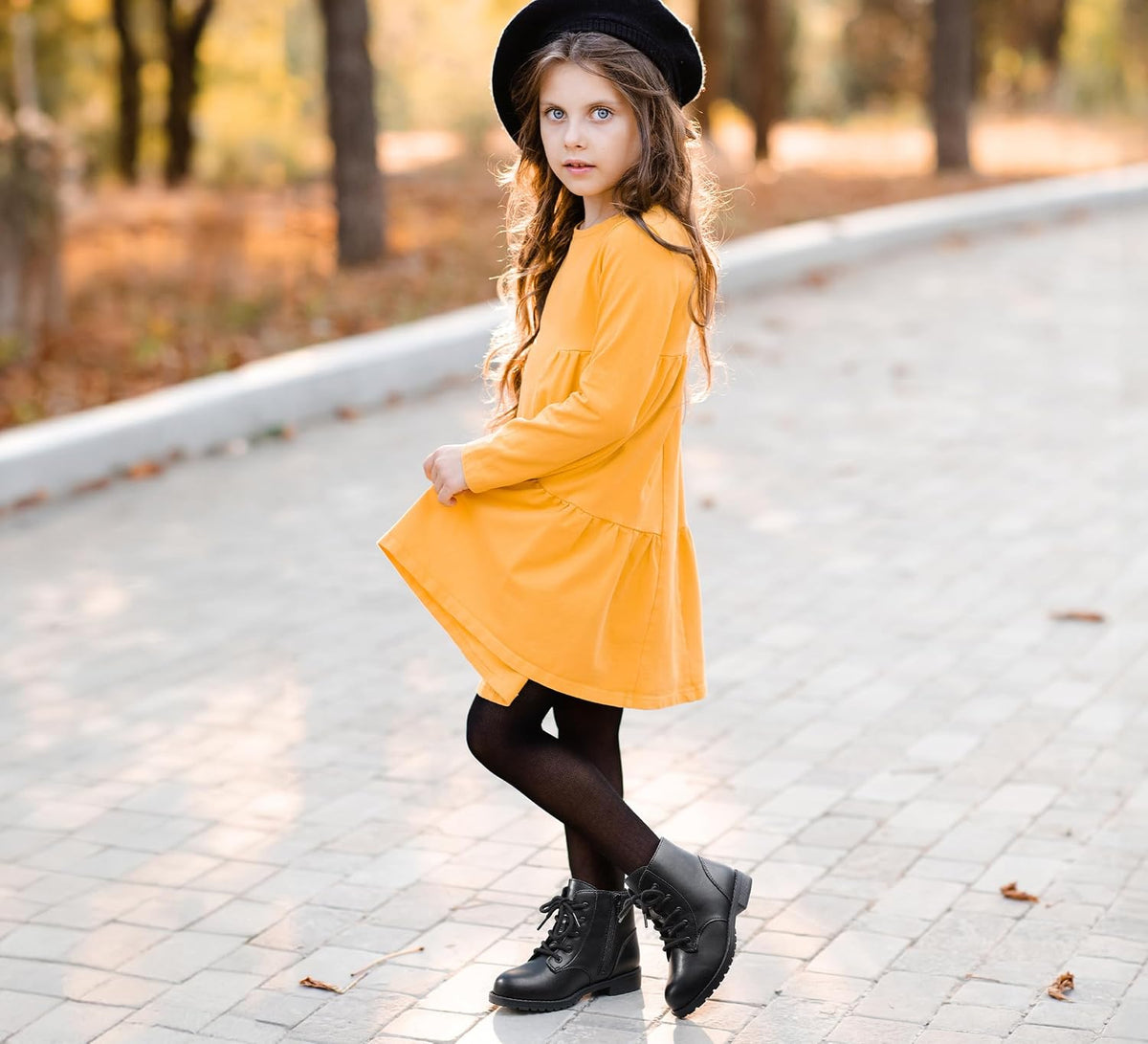 Boys Girls Ankle Combat Boots Kid Shoes with Zipper