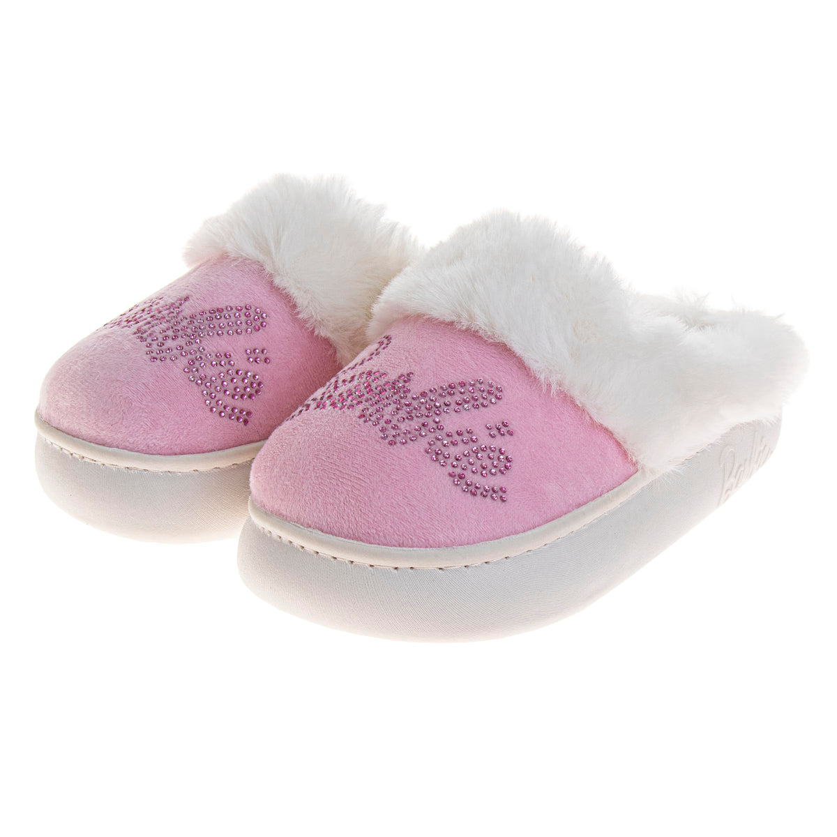 Barbie Girls Slippers Cozy Fuzzy Plush House Shoes Warm Indoor Slippers