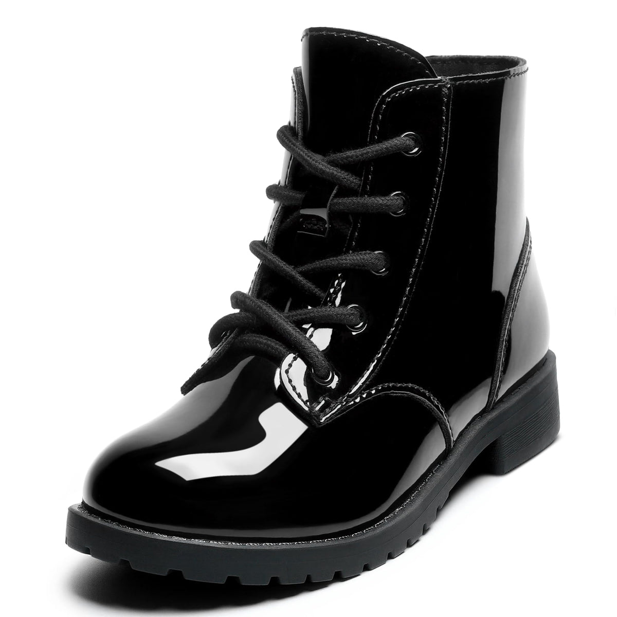 Boys Girls Ankle Combat Boots Kid Shoes with Zipper