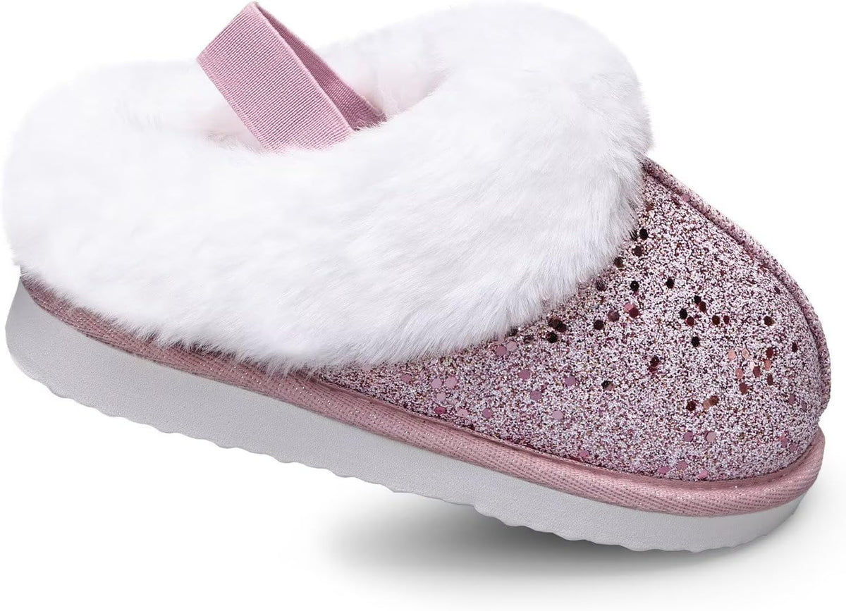 IceUnicorn Toddler Slippers with Backstrap Girls Boys Fuzzy House Shoes