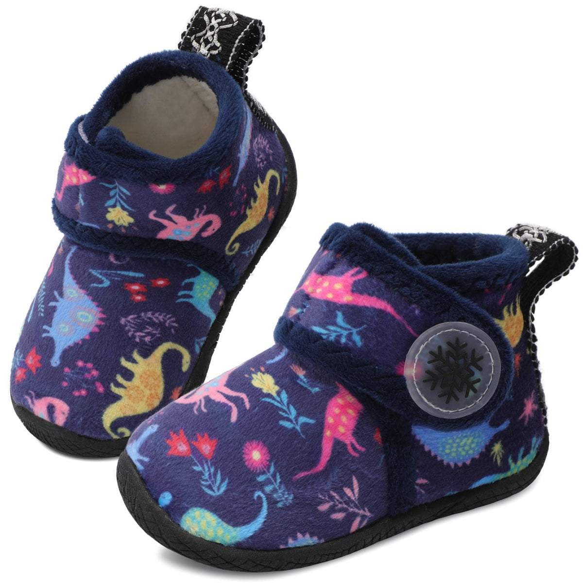 JOINFREE Toddler Fleece Slipper Booties Boys Girls Warm Winter House Shoes