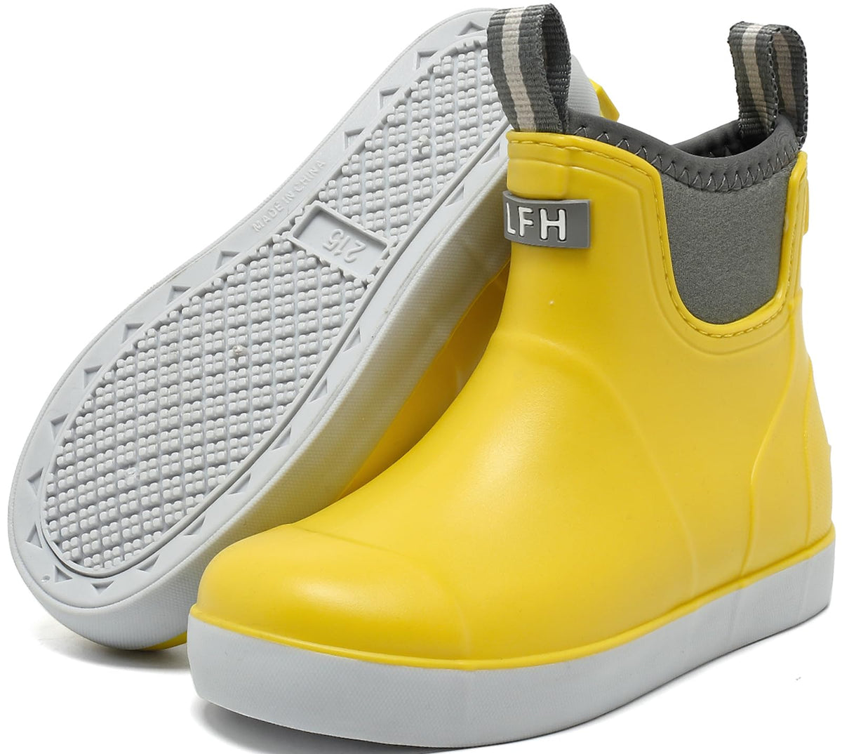Kids Deck Boots,Waterproof Ankle Rain Boots for Boys and Girls Rubber Boots