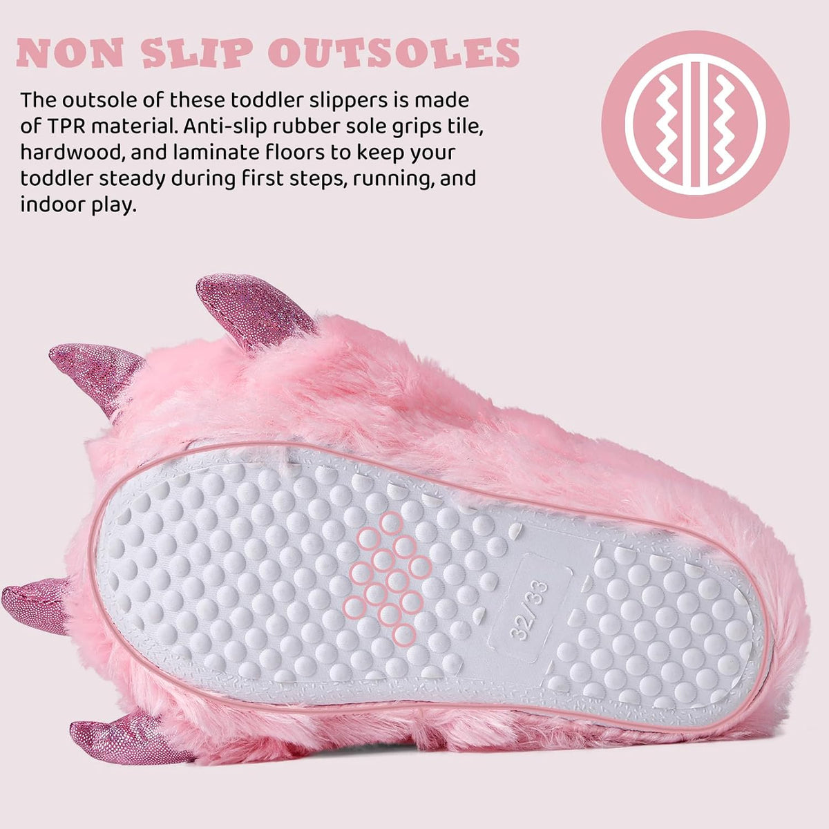 WateLves Boys Girls Full Wrapped Slippers Kids Plush Animal Paw Slippers