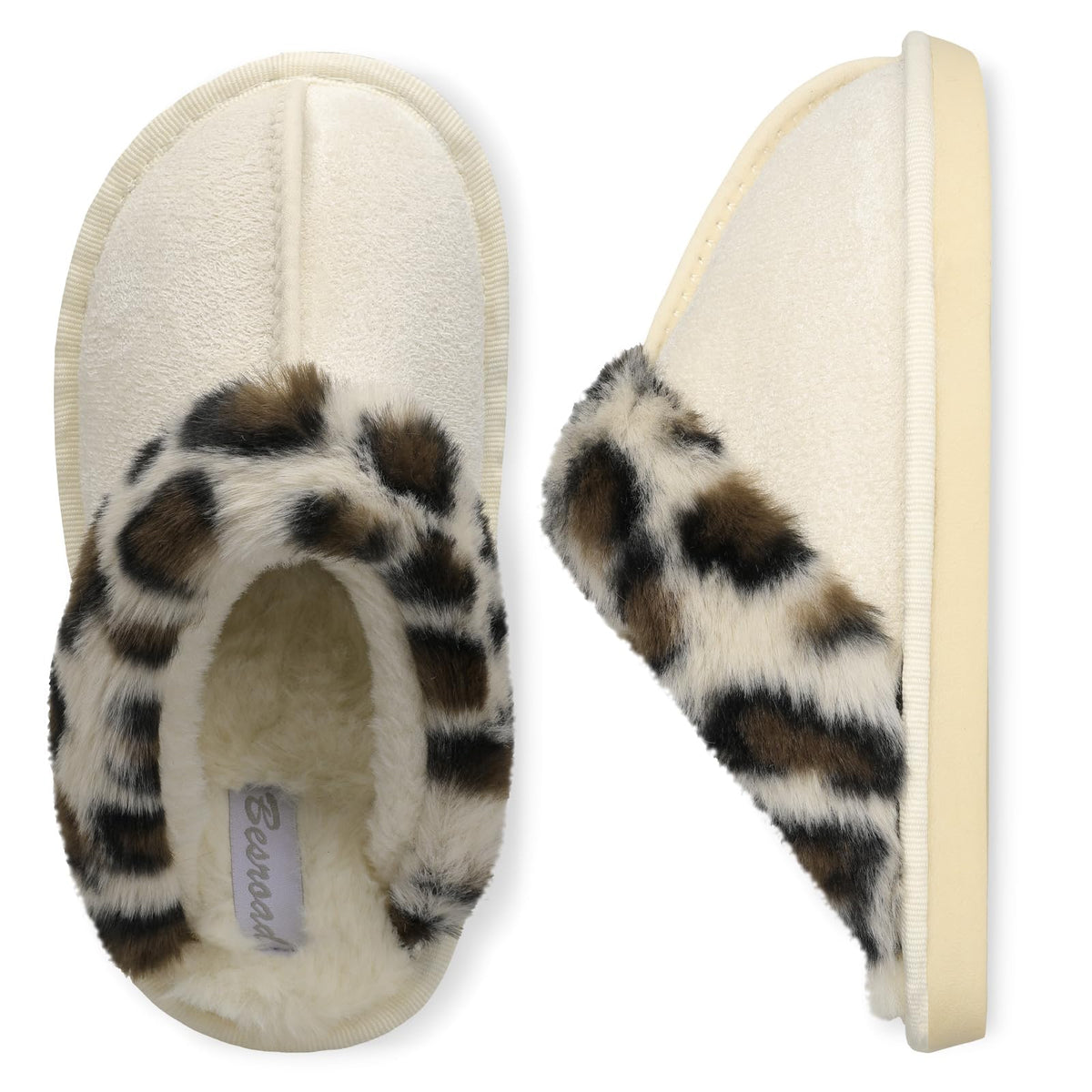 Besroad Kids Slippers Girls Boys Fuzzy House Slippers Warm Memory Foam House Shoes Soft Plush Bedroom Slippers Slides Indoor Outdoor