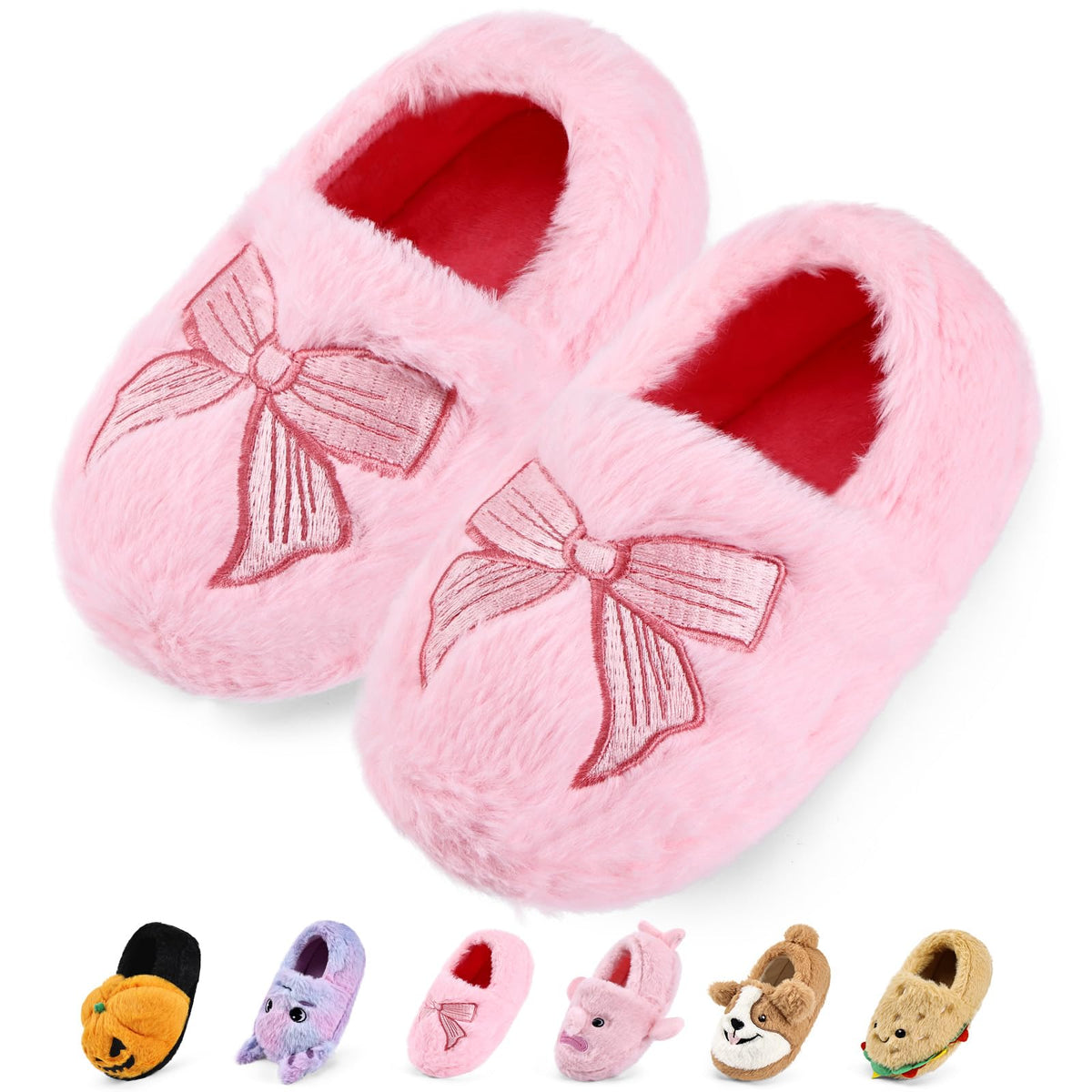 WateLves Toddler Slippers Boys Girls Full Wrapped Winter Shoes