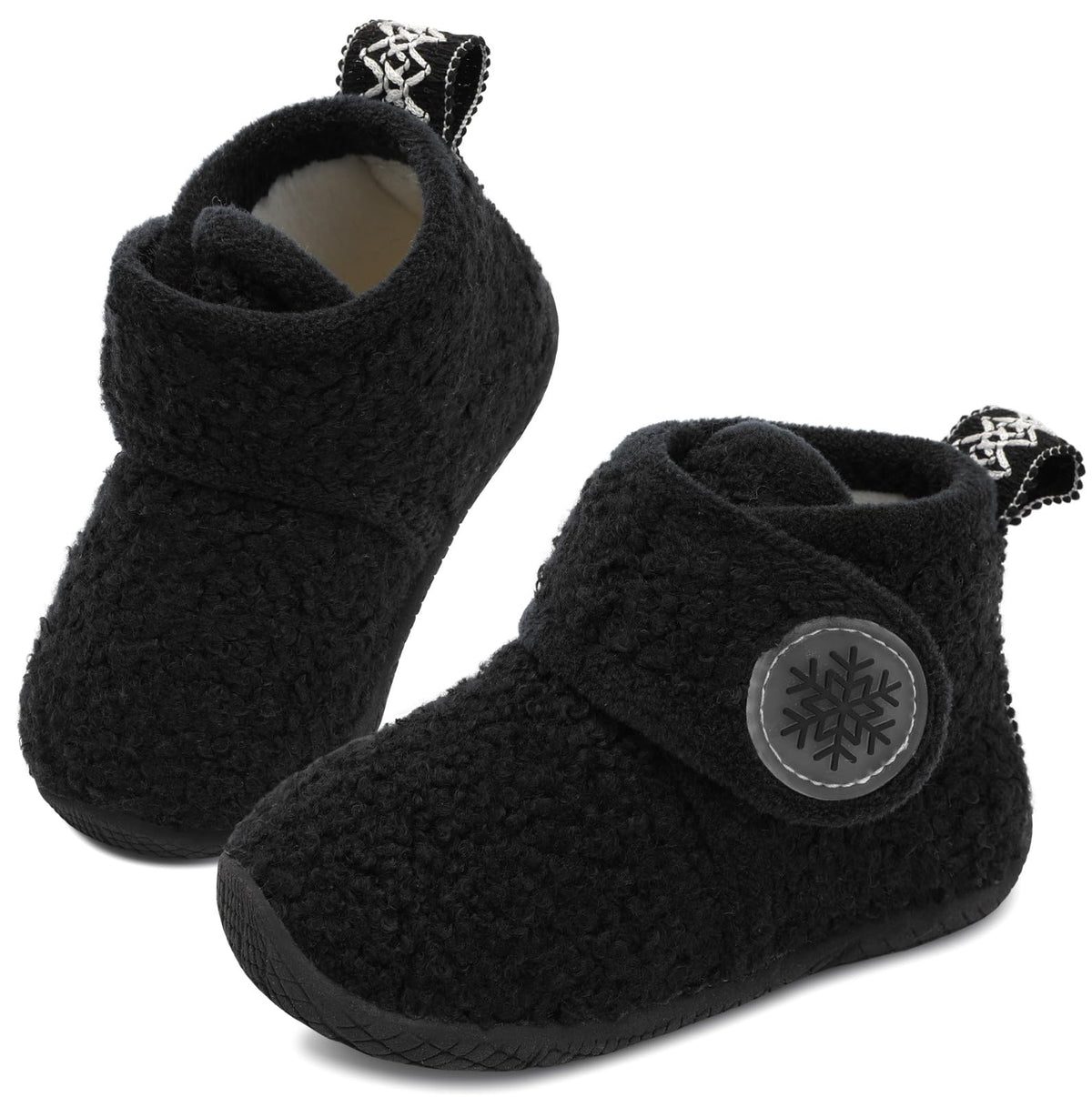 JOINFREE Toddler Fleece Slipper Booties Boys Girls Warm Winter House Shoes