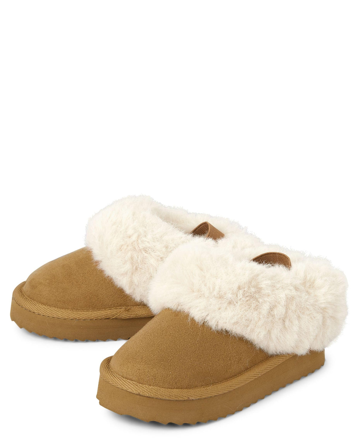 The Children's Place Baby Girls' Faux Fur Lined Platform Slippers
