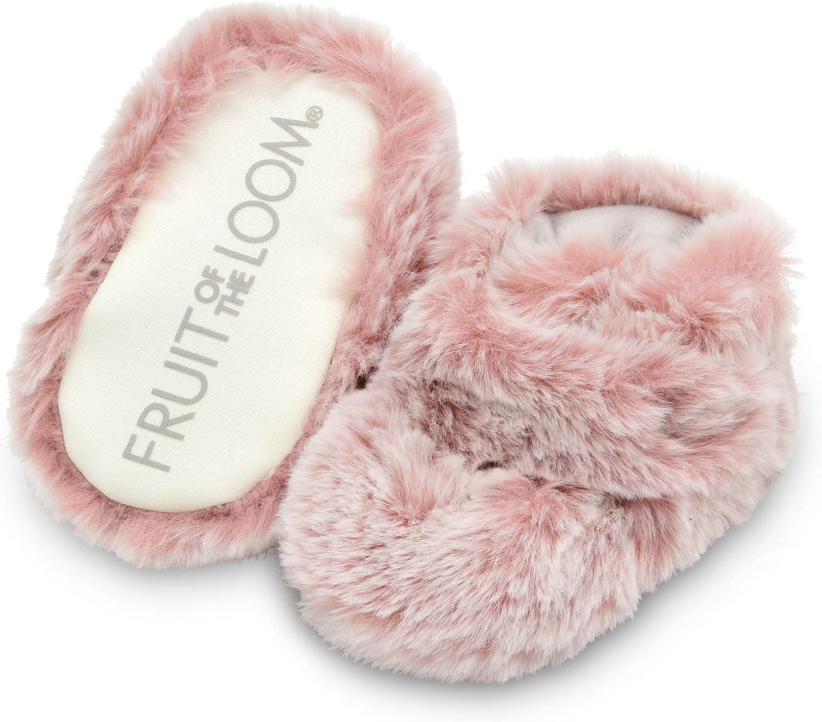 Fruit of the Loom Cozy Thermal Wrap Booties with Non-slip Grips for Baby Girls, Boys, Unisex -