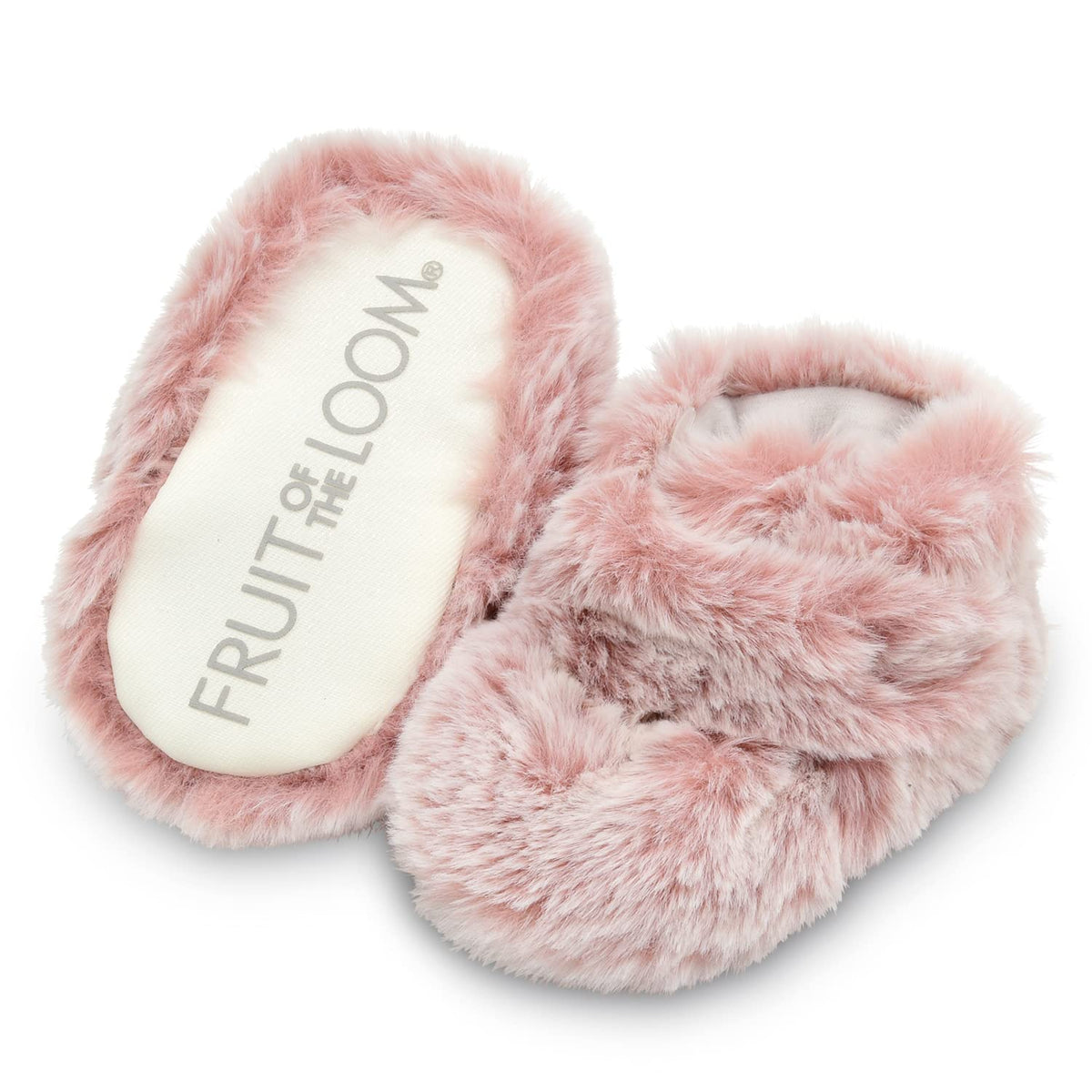 Fruit of the Loom Cozy Thermal Wrap Booties with Non-slip Grips for Baby Girls, Boys, Unisex -