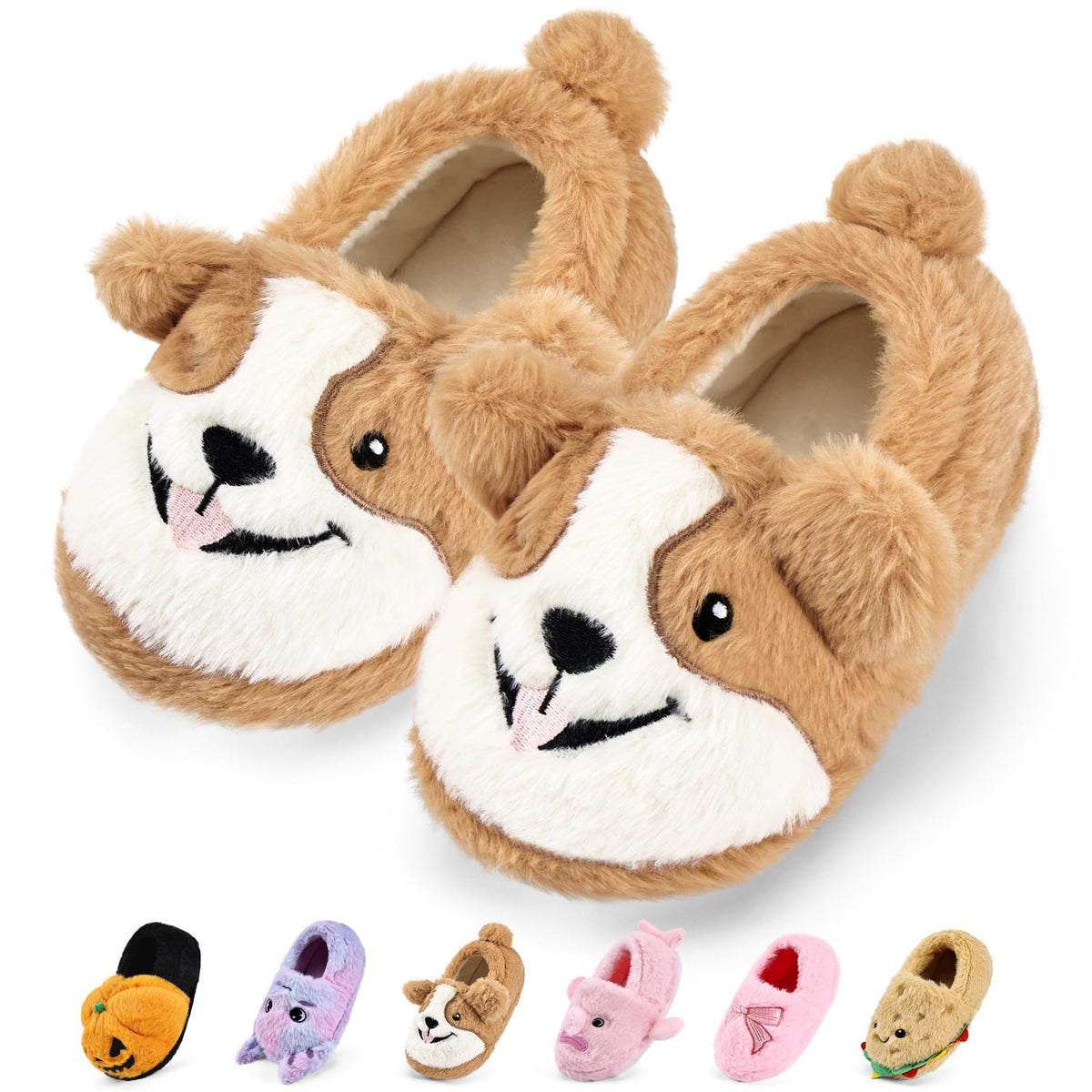 WateLves Toddler Slippers Boys Girls Full Wrapped Winter Shoes