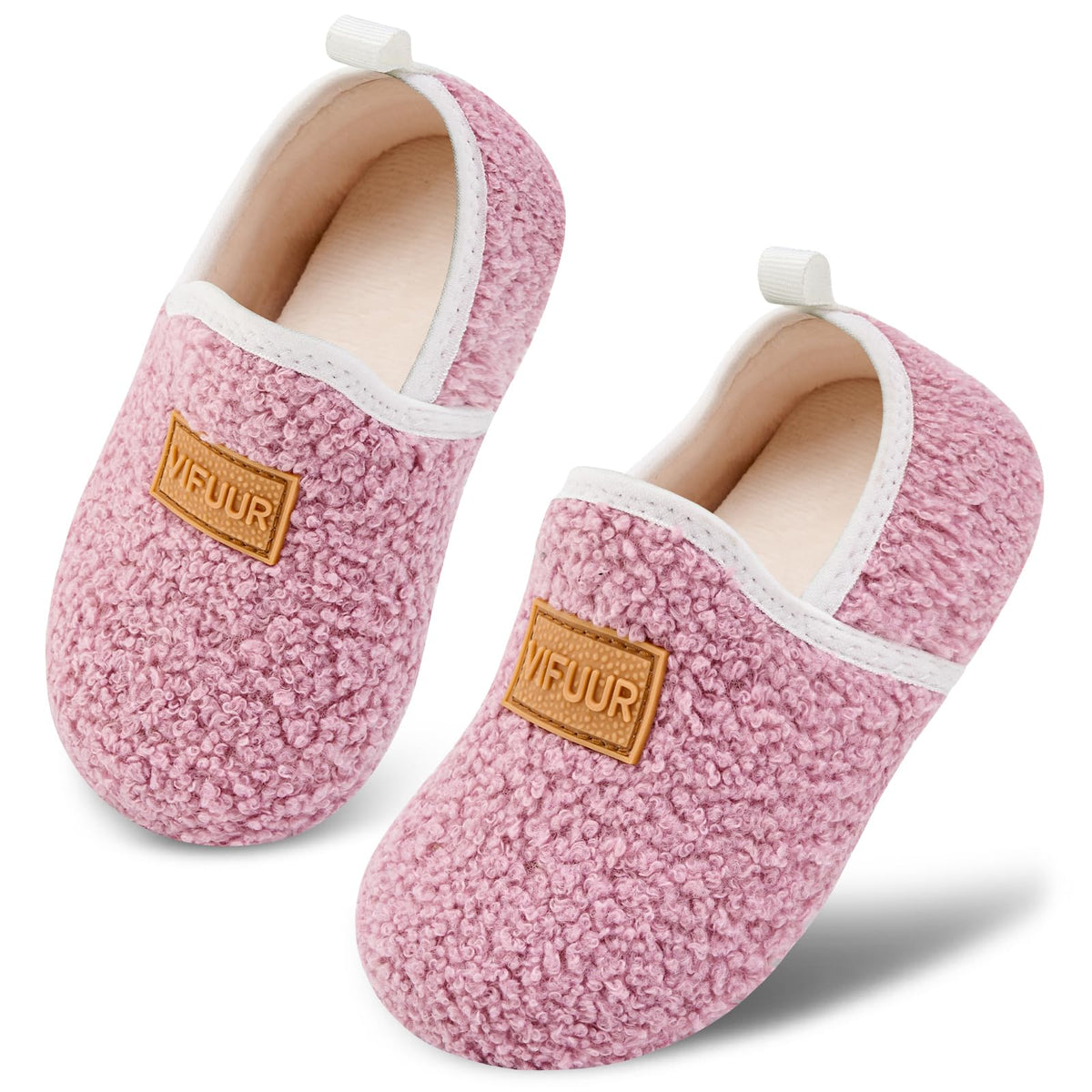 VIFUUR Kids Boys Girls House Slippers Babys Slip on Barefoot Socks Tollder
