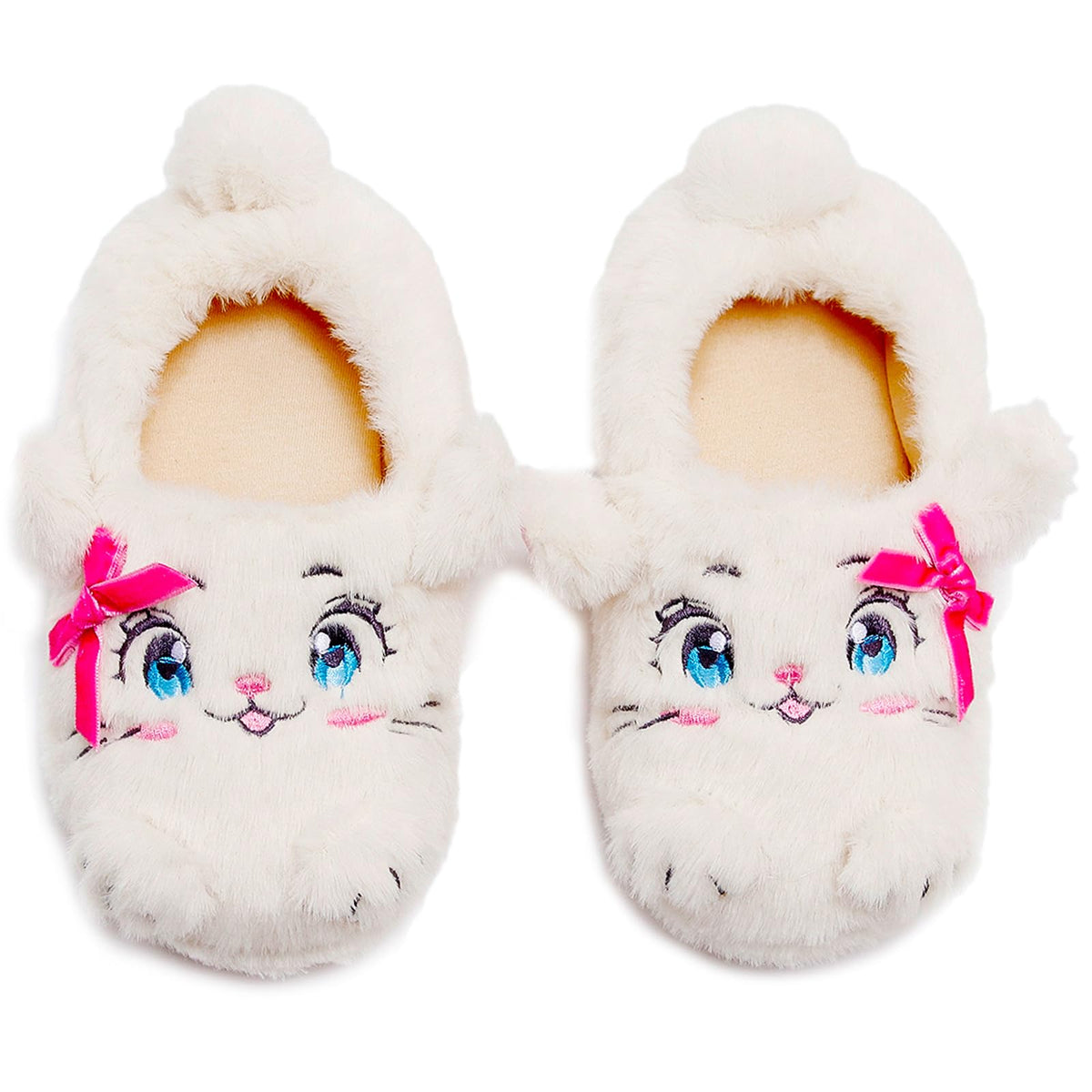 Kids Family Cute Cat Household Anti-Slip Indoor Home Slippers for Girls and Boys