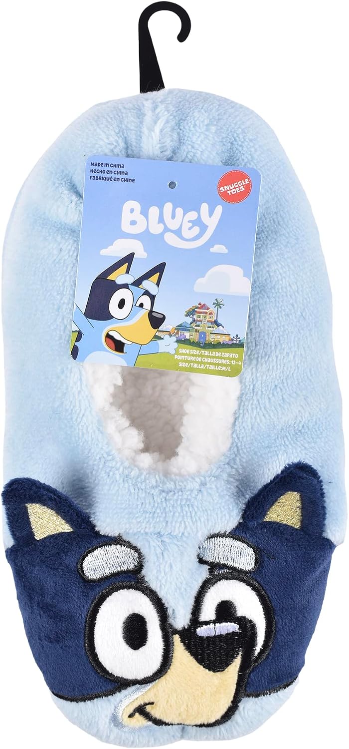 Bluey Girls' Snuggle Toe Plush Footlet Socks Slippers