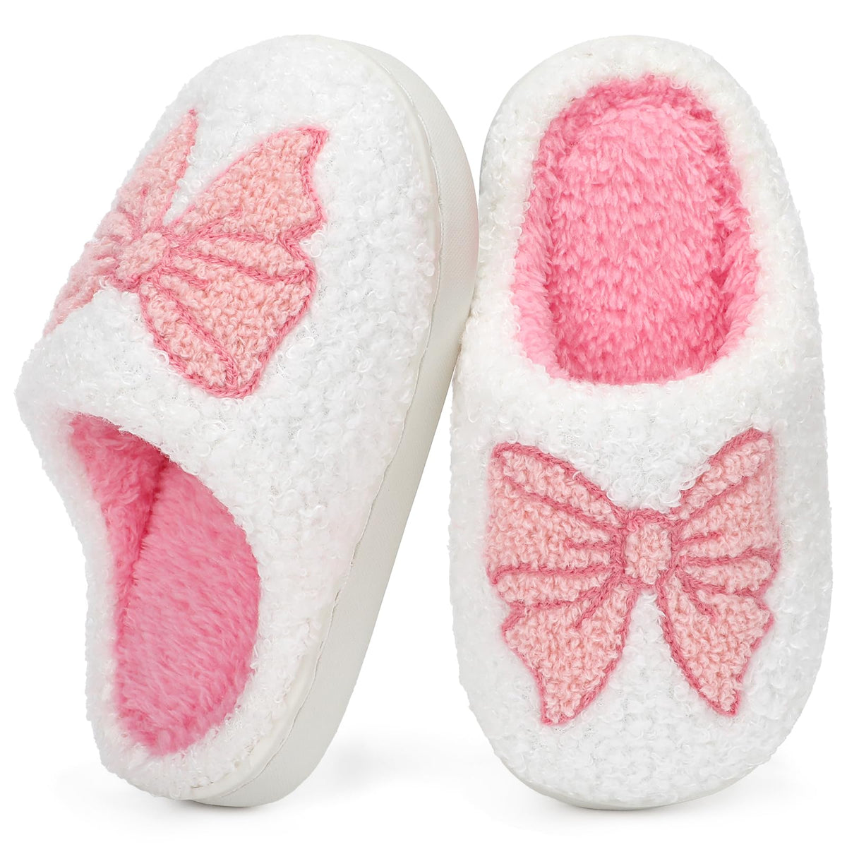 Toddler Boys and Girls Non-Slip Warm Plush House Slippers