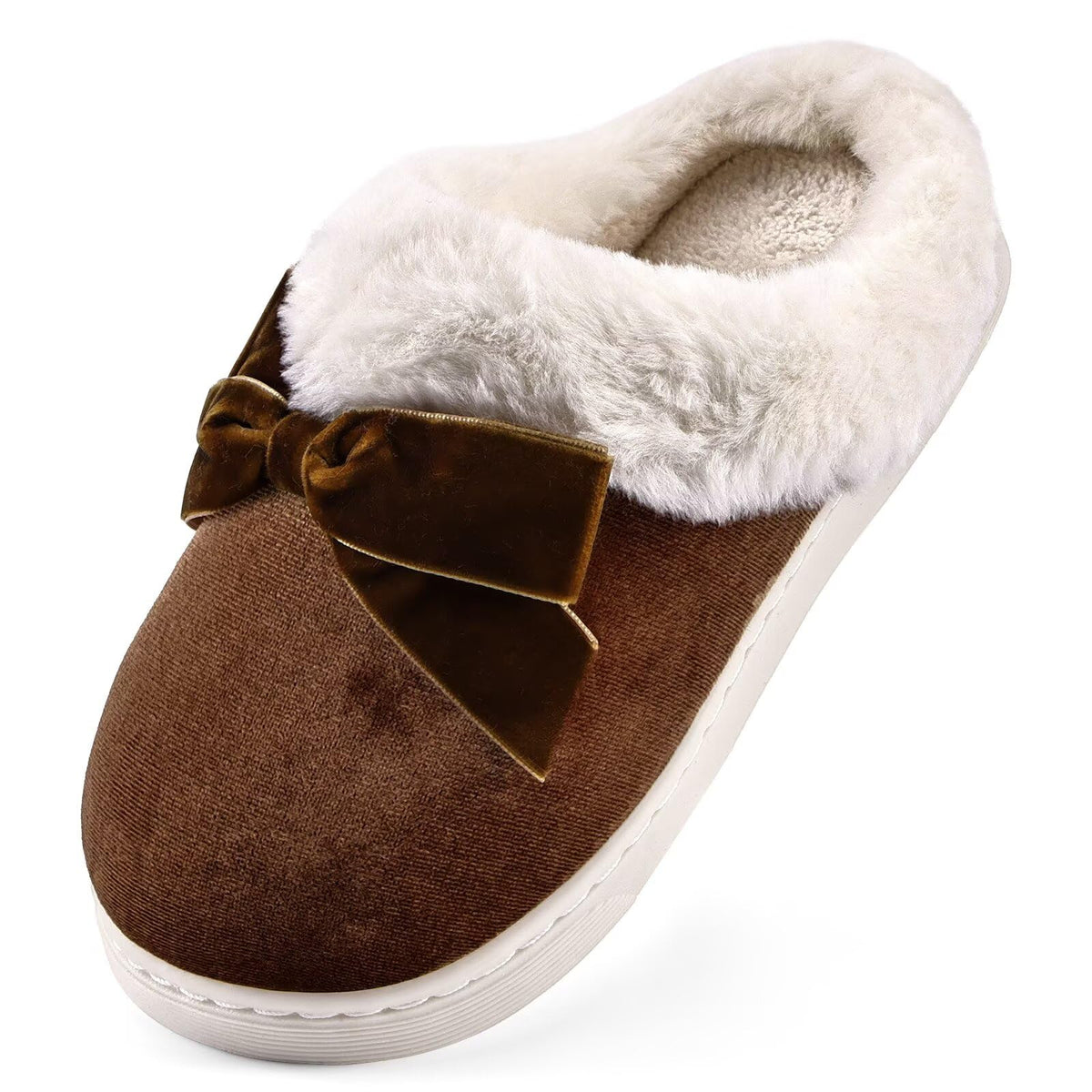 IceUnicorn Girls Slippers Cute Bow Kids Warm House Shoes