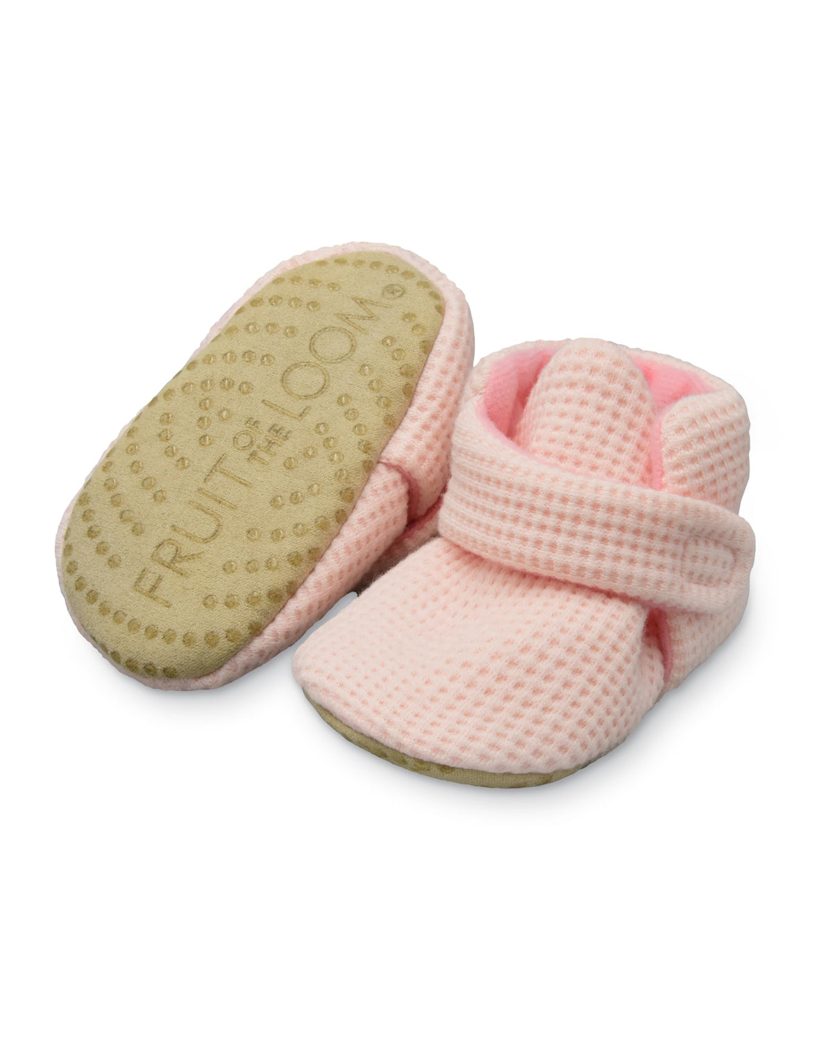 Fruit of the Loom Cozy Thermal Wrap Booties with Non-slip Grips for Baby Girls, Boys, Unisex -