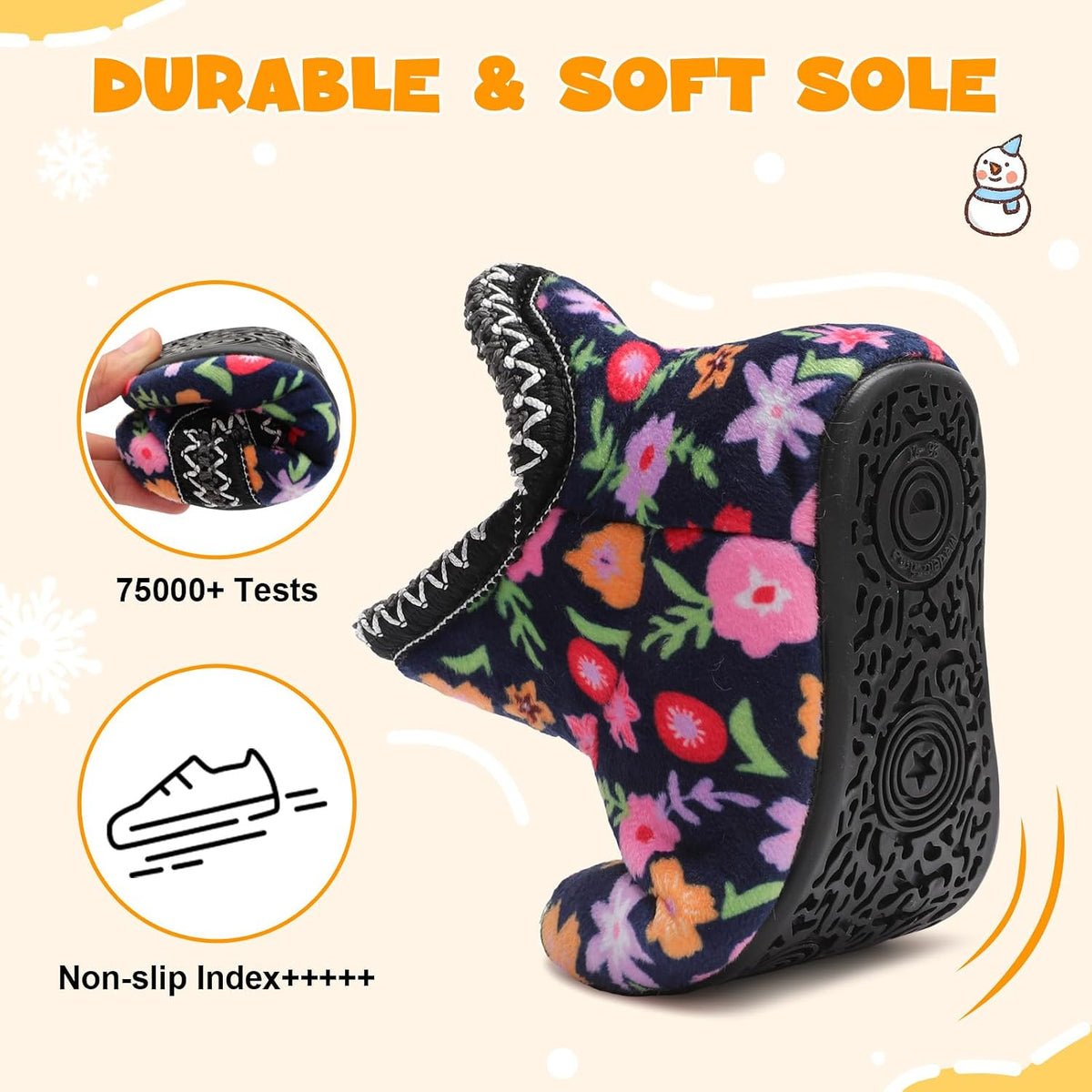 LeIsfIt Toddler Slippers Girls Boys Warm Plush Lined House Shoes