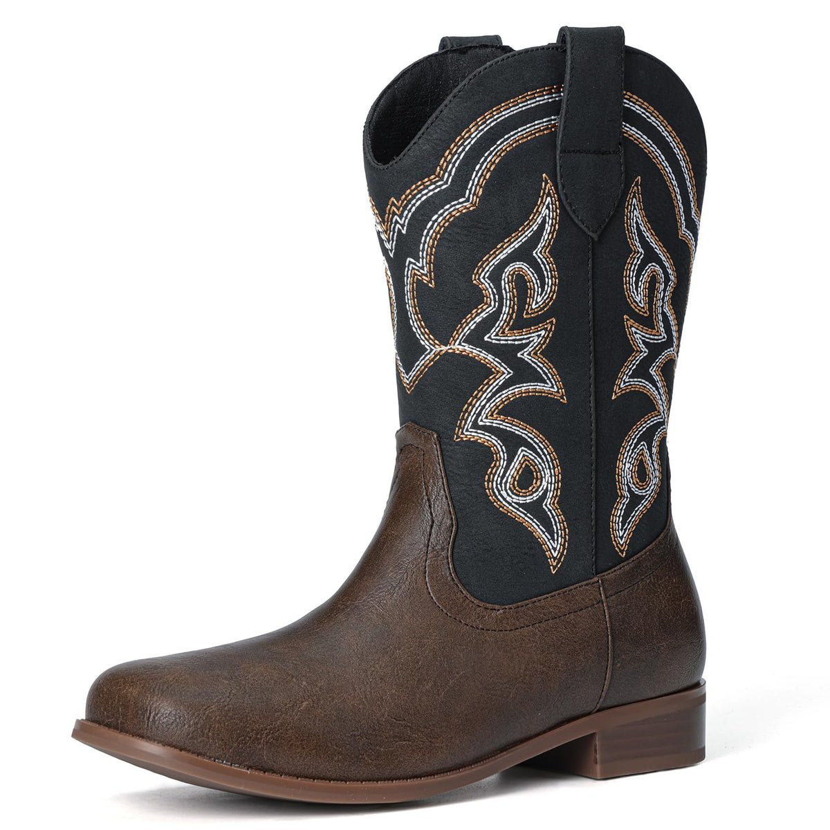 Choiran Cowboy Boots for Girls and Boys - Western Cowgirl Boots Unisex Mid Calf Riding Shoes for Toddler Little Kid/Big Kid