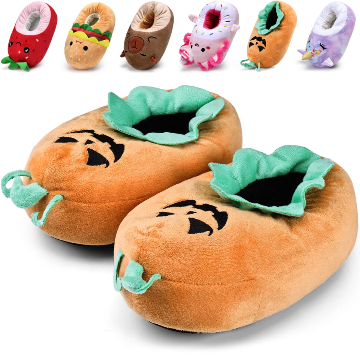 IceUnicorn Toddler Cute Animal Slippers Kids Christmas Plush Warm House Shoes Girls Boys Bedroom Indoor Washable Slipper