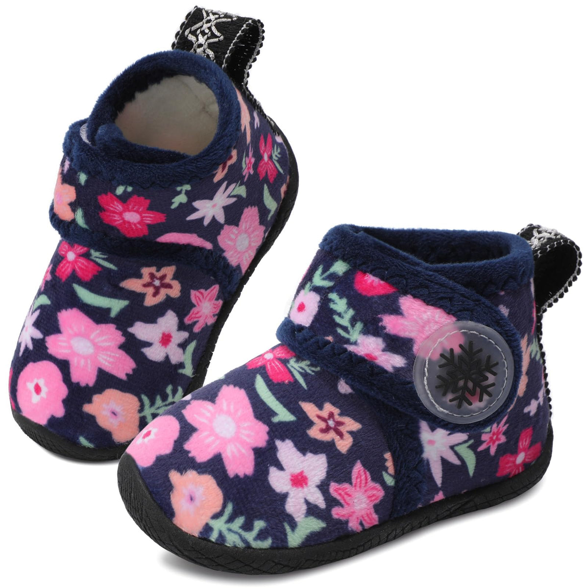 JOINFREE Toddler Fleece Slipper Booties Boys Girls Warm Winter House Shoes