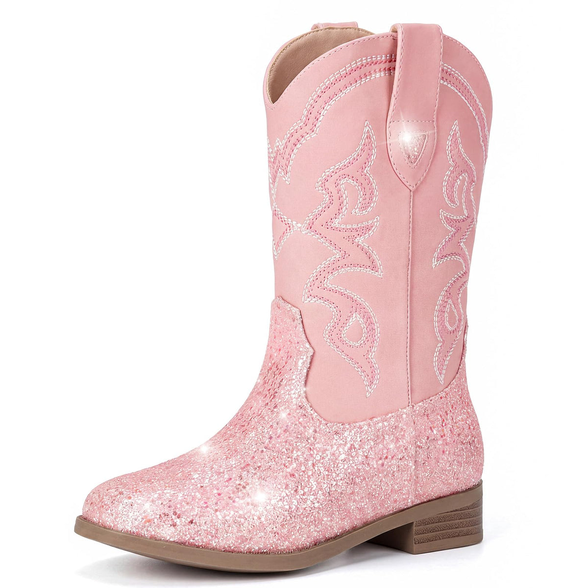 Choiran Cowboy Boots for Girls and Boys - Western Cowgirl Boots Unisex Mid Calf Riding Shoes for Toddler Little Kid/Big Kid