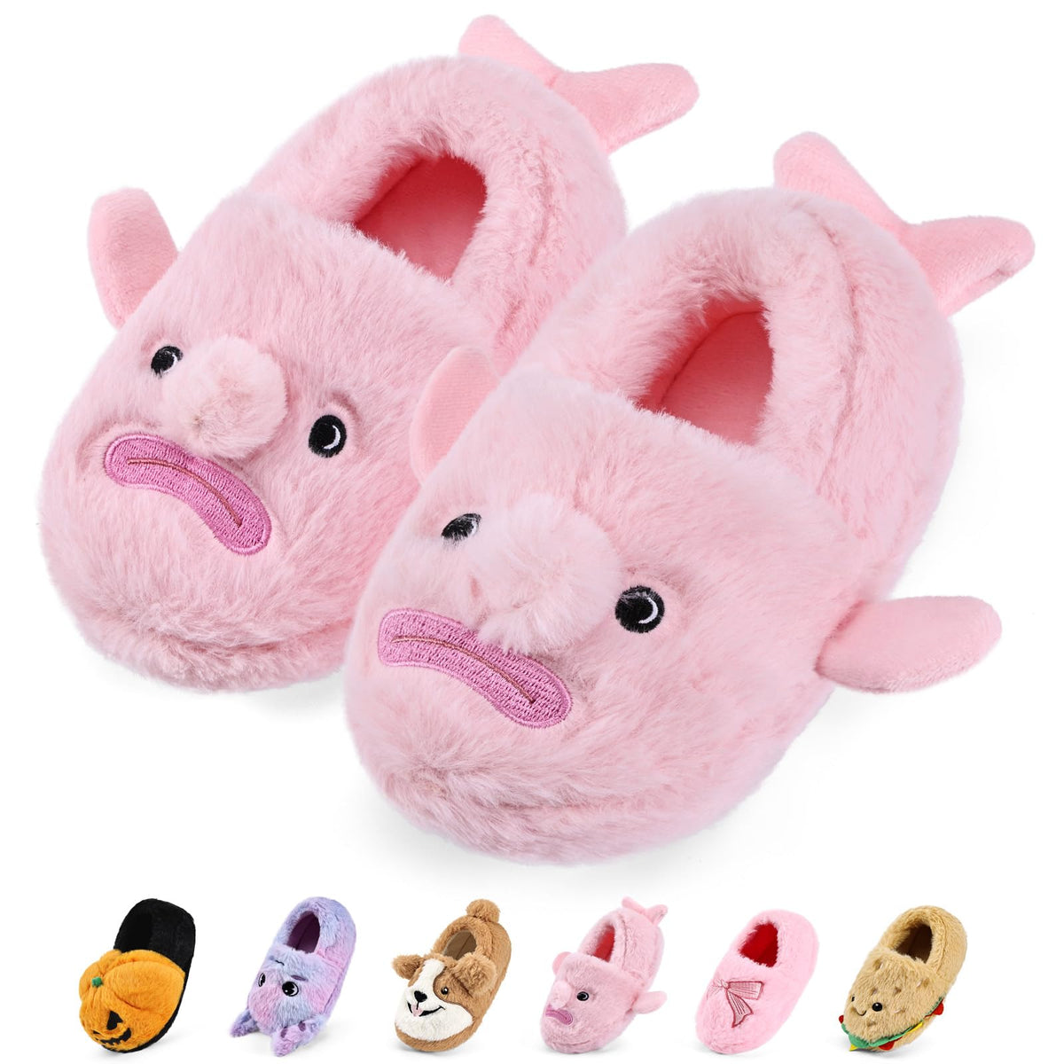 WateLves Toddler Slippers Boys Girls Full Wrapped Winter Shoes