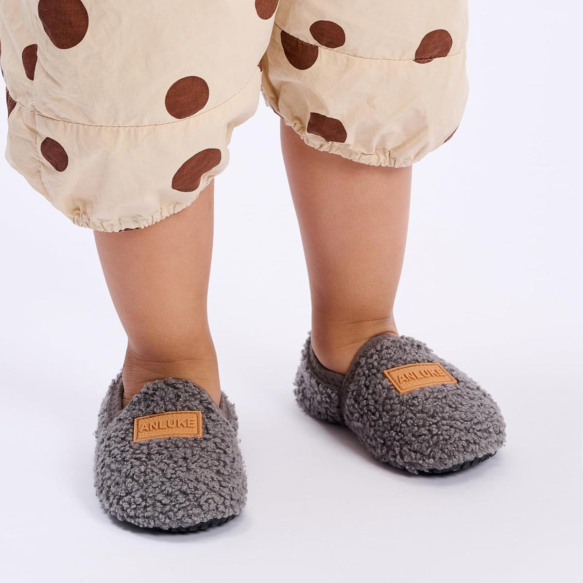 ANLUKE Kids Toddler House Slippers for Boys Girls Warm Indoor Outdoor