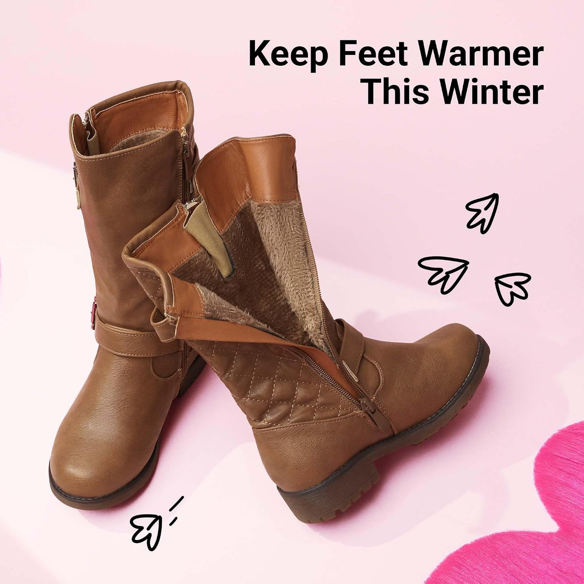DREAM PAIRS Girls Riding Knee High Boots
